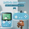 Tragbare Spielspieler Handheld Mini Retro Videokonsole Netter eingebauter 999-Player mit Controller-Kit Kid TFT Display Spielzeug