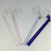 Colorful Glass Hand Smoking Pipe 5 Inch Pyrex Glass Oil Burner Pipes Small Spoon Tobacco Tool Accessories SW01
