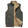 Plus Big Size 9XL Double-Sided Wear Brand Clothing Autumn Mens Vests Sleeveless Jacket Cotton Casual Multi Pocket Vest Male Wai 211108