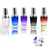 10 x 30ml portátil limpar roxo vermelho preto azul frasco de perfume de vidro com spray de bomba de loção fragrância recarregável