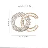 New Style Famous Brand Designer Fashion Double Letter Gold Silver Multicolor Pearl Pins Brooches Women Rhinestone Brooch Suit Pin Fashion Jewelry Accessories