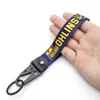 Nyckelringar bil Motorcykellogo Nyckelring Nylon Tryckt mönster Key Ring Tag Lanyard för Ohlins Motorrad Auto Accessories Miri22