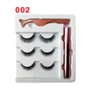 3 Pairs Magnetic Eyelashes False Lashes +Liquid Eyeliner +Tweezer eye makeup set 3D magnet Natural reusable No Glue Needed.