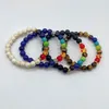 Mixed Styles Handmade 8mm Strands Bracelets For Men Women Healing Balance Beads Natural Stone Yoga Charm Jewelry