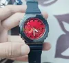 NOVO MODELO COR Metal fashion relógio de pulso masculino à prova d'água Sport display duplo GMT Digital LED reloj hombre estudante relógio r256q