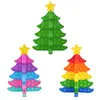 Рождественская елка толчок пузырьки игрушки вечеринка одолжение DIY головоломки FIDGET декомпрессия силиконового напряжения rectever recliever Toy Giftsa01a11a56