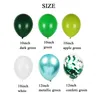 Décoration de fête 40pcs Ballons Verts Set Olive Ballon Métallique Confettis Ballon Jungle Safari Animal Décorations D'anniversaire Enfants Ai276d