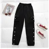 Autumn Winter High Waist Casual Loose Cargo Pants Handsome Female Two-Piece Reflective Jogger 210531