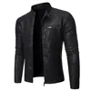 NEGIZBER Plus Velvet PU Men Leather Jacket Casual Solid Col 211119