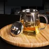 350/550/750/950ML Borosilicate Glass Teapot Heat Resistant Square Glass Teapot Tea Infuser Filter Milk Oolong Flower Tea Pot Steel Tea