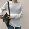 Cachemire tricoté pulls femme pull à capuche 2 couleurs style coréen vente chaude mode pull femme laine tricots vêtements hauts 210218