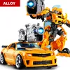 20cm Transformation Toys Robot Car Alloy Plastic Action Figure Dinosaur Model Deformed Robocar Children Boy Gift