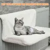 Pet Cat Animal Hammack Luxury Radiator Bed Hanging Winter Warm Fleece Basket Hammocks Metal Iron Frame Sleeping for Cats 211111