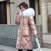 Orwindny Winter Long Coats Women Hooded Cotton Padded Clothing Female Big Pockets Warm Parka Plus Size S-3XL Jackets 211130