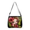 Evening Bags Gothic Cartoon Girl Print Handbag Women Canvas Underarm Shoulder For Travel Kawaii Girls Messenger Bag Ladies Cute Clutch