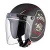 VCOROS Lente a 3 scatti per scooter retrò moto viso aperto casco vintage visiera a bolla Capacete