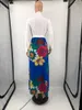 Casual Dresses Sommer Langarm Maxi Kleid Afrikanische Damen Bazin Print Vintage Plus Größe 3XL Boden Länge Frauen Party