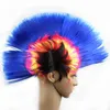 2021 Noël Halloween Perruque Drôle Coloré Postiche Fête Maison Hallowmas PET Rainbow Cockscomb Cheveux Coiffe Garçons Grils Punk perruques G97K9DM