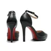 Designer-Summer Dress Shoes Ankelband Kvinnors Sandaler 10cm Sexig Pekad Platform Matt Leather Shoe High Heels