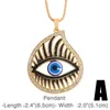 Bohemian Vintage Turkish Evil Blue Eye Pendant Necklaces Fashion Clavicle Chain Statement Long Necklace Women Jewelry Femme Collares