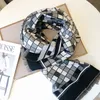 Christmas Brand Autumn winter Check women Shawls new scarf imitation cashmere scarfs conditioned room with thick warm tassel large2520838