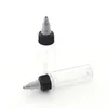 50Pcs 30ml 60ml 100ml 120ml Plastic Empty Tattoo Ink Bottle Top Black Cap Transparent Clear Bottle Tattooing Accessories T20318Y