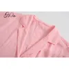HSA Fashion Summer Casual Blouses roses Femme Bat manches courtes Chemise élégante Rose Tops amples 210716