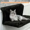 Pet Cat Animal Hammack Luxury Radiator Bed Hanging Winter Warm Fleece Basket Hammocks Metal Iron Frame Sleeping for Cats 211111