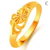 Clássico tradicional anel mulheres senhora jóias de casamento 18k ouro amarelo cheia de estilo de noiva de estilo simples