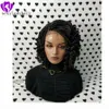 Handmade Kinky Curly box Braids Wig black brown blonde ombre color short braided lace front wig for africa women8408553