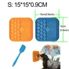 DogS Feed Bowls & Feeders Silicone Dog Lick Mat Cat Puppy Slow Food Bowl Pets Feeding Pad Puppys Feeder With Sucker Pet IQ Treat Toy Anxiety Relief ZL0353