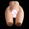 Real Silicone masturbator Metal Skeleton implented Posable model half leg big ass pussy anal play masturbation for boy21392648309