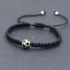 Minimalisme koper goud kleur bal bedelarmband zwart draad vlecht armbanden voor vrouwen mannen meisjes jongen kinderen paren sieraden cadeau