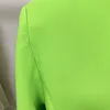 HIGH STREET Mais recente 2021 Jaqueta de grife feminina clássica com botões de leão duplo busto slim fit blazer verde neon X0721
