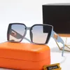 diseñador gafas de sol hombres mujeres gafas clásico carruaje moda cuadrada gafas de sol lujo con caja naranja 8 tipos de opciones de verano popular