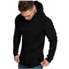 Sweats à capuche pour hommes à la mode Couleur unie Sweat-shirt à capuche Slim Rayé manches raglan plissées Homme Streetwear Sweat-shirt décontracté Manteau LJ200918