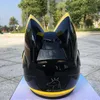 Nitrinos Cat Ear Motorcykelhjälm längs land man och kvinna racing hjälm fyra säsonger anti-dimma all-over katt öronhjälm 331z