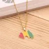 Pingente colares de ouro ketting guinea mapa bandeira para mulheres meninas jóias bijoux femme collar de moda