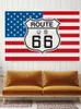 Route 66 Flag USA Stares Stripesフラグ90 x 150cm 3 * 5ftカスタムバナー金属穴グロメット屋内と屋外用カスタマイズできます