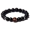 10mm Naturel Pierre De Lave Perles Bracelet Artisanat Sculpté En Bois Charme s Guérison Énergie Yoga Bijoux Hommes Femmes