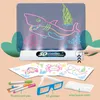 2021 посадочные материалы 3D флуоресцентный чертежный доска волшебные светящиеся стерео написание граффити доски детский праздник DHL