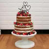 Mariage Acrylique Gâteau Topper Noir Doux Ensemble Dans L'amour Cupcake Topper Pour Proposer Mariage Valentine Party Décorations De Gâteau Y200618