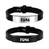 Charm Bracelets Let's Go Brandon FJB Black Silicone Unisex Bracelet Stainless Steel Gifts For Women And Men Fans Collection Jewelry