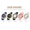 Miss Women039s Watches Chronograph Rose Gold Sport Watch Ladies Diamond Blue Rubber Band XFCS Analog Female Quartz Wristwatch 27056173