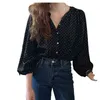 Bahar Kadın Şifon Gömlek Kore Moda Uzun Kollu Beyaz Gömlek Kadın Streetwear Ofis Bluz Zarif Lady Kalp Baskı H1230 Tops