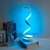 Forma espiral LED Table Lamp Controle Remoto Quente Branco Lâmpada De Mesa Dimmable com Reino Unido UE UE Au Plug Lights Decor