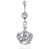 4 colors belly ring Crown piercing jewelry Rings Body Piercing Jewelry Dangle Accessories Fashion Charm