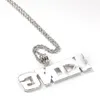 Hip Hop Iced Out CZ Nom personnalisé Logo Police Lettres Pendentifs Colliers Pavé Zircon Pierre pour Hommes Rappeur DIY Bijoux Drop Ship