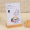 150*100mm Wood Base Acrylic Magnet Products Price Name Label Picture Display Sign Holder Photo Picture Frame Display Racks