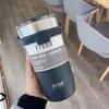 Design Water Bottle Thermos Portable Coffee Cups Ice Cube Insulation Business Cup 710ML 211109